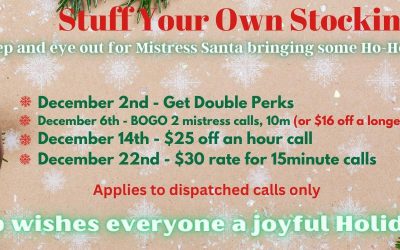 Stuff your own Stocking with these great Phone Sex Deals